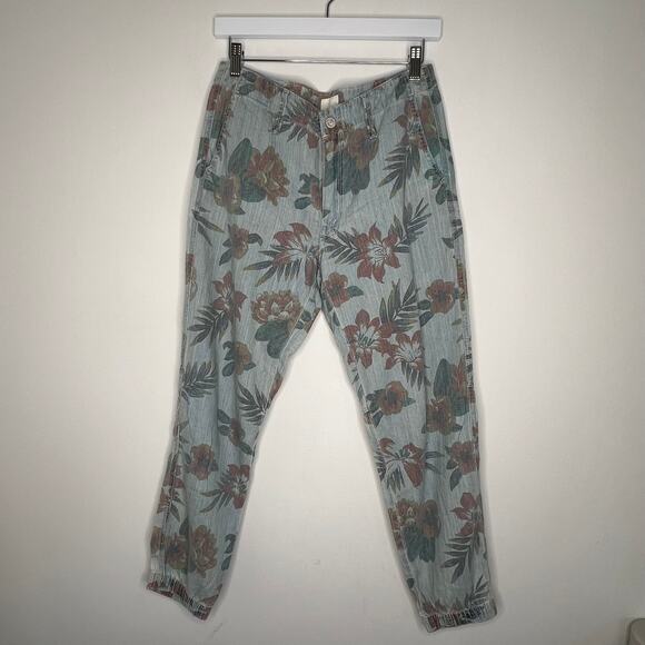 MOTHER The No Zip Misfit Floral Crop Jogger Pants 27 - Picture 2 of 7